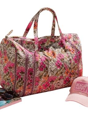 Vera Bradley Large Duffel in Retired “Tea Garden” Pattern (Winter 2011)
